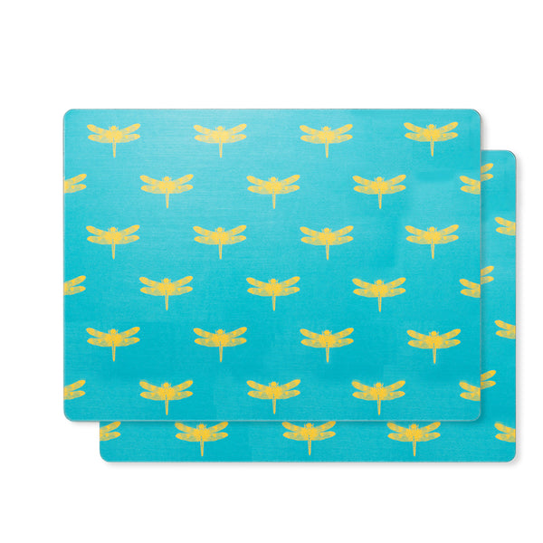 Dragonfly [YellowCadetBlue] Placemats (set of two)